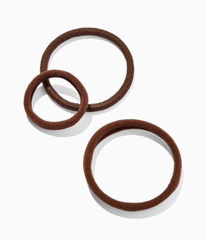 StretchDEFY™  Super-Soft & Hyper-Hold Hairties in Chocolate Glaze, 12 Pcs