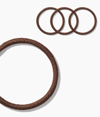 StretchDEFY™  Super-Soft & Hyper-Hold Hairties in Chocolate Glaze, 12 Pcs