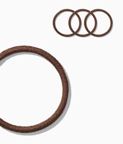 StretchDEFY™  Super-Soft & Hyper-Hold Hairties in Chocolate Glaze, 12 Pcs