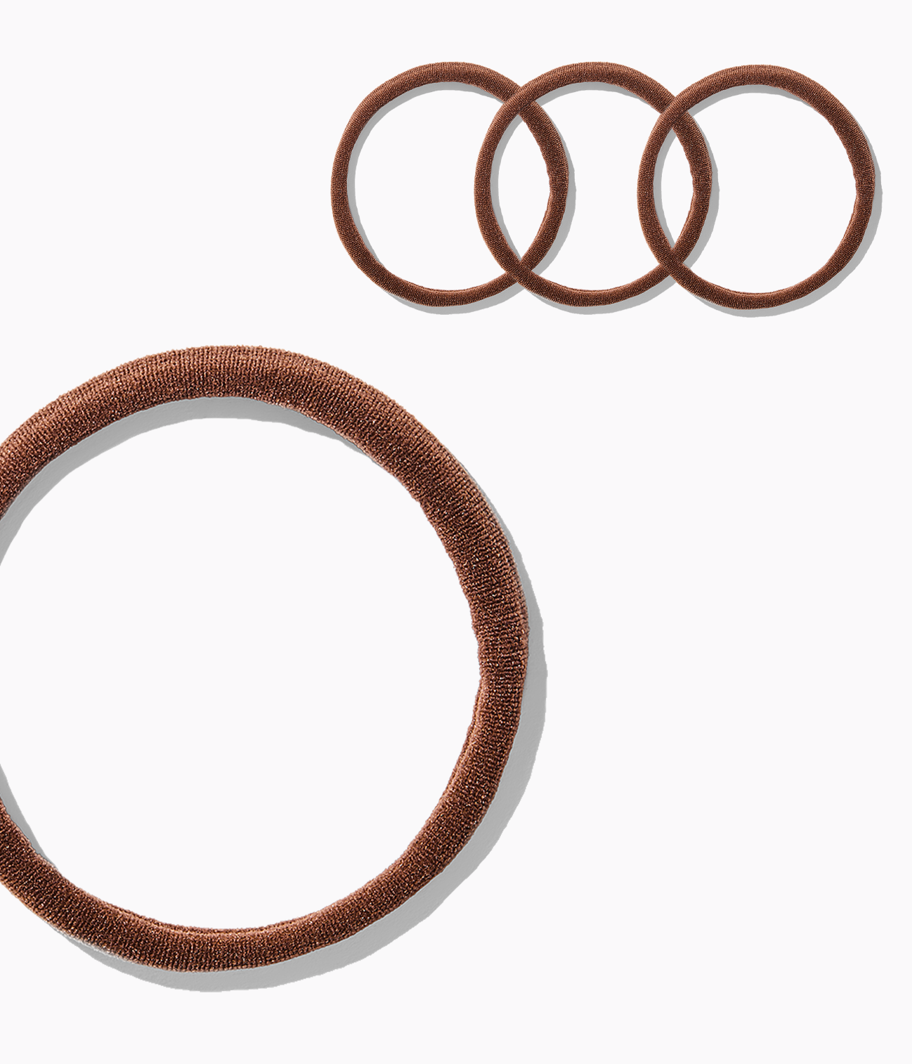 StretchDEFY™  Super-Soft & Hyper-Hold Hairties in Chocolate Glaze, 12 Pcs