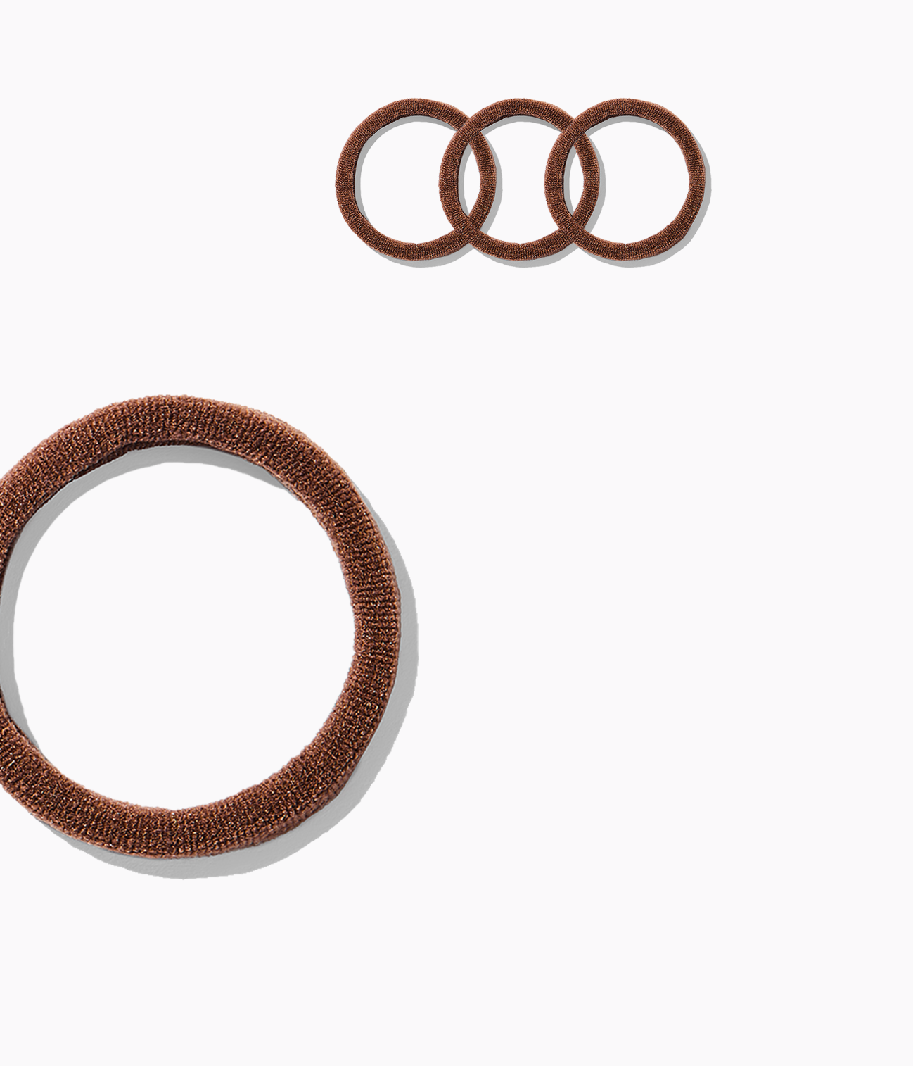 StretchDEFY™  Super-Soft & Hyper-Hold Hairties in Chocolate Glaze, 12 Pcs