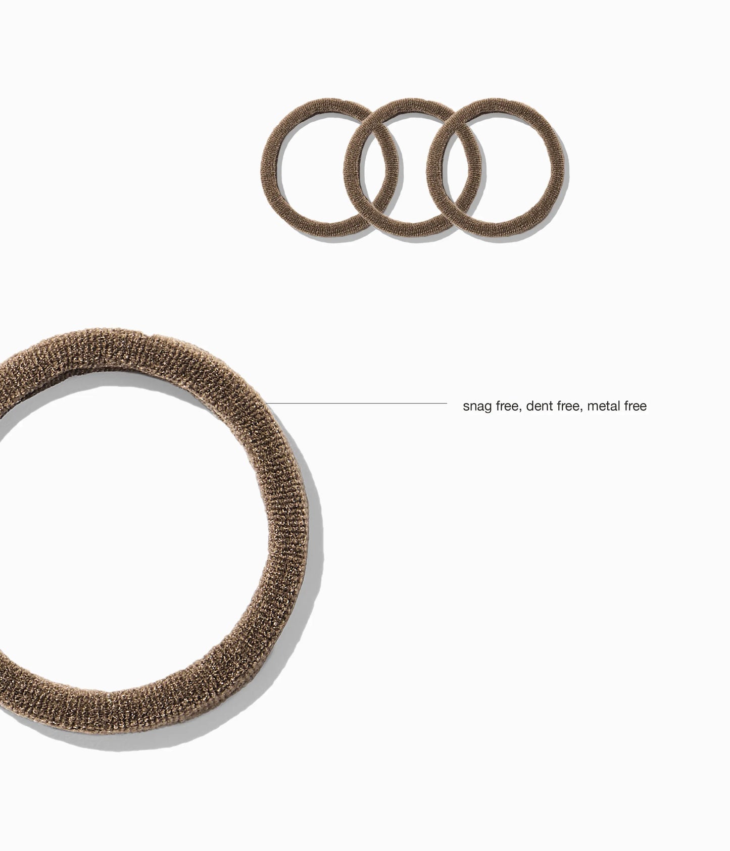 StretchDEFY™ Super-Soft & Hyper-Hold  Hairties in Hazelnut Honey, 12 Pcs