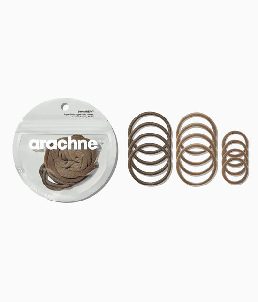 StretchDEFY™ Super-Soft & Hyper-Hold  Hairties in Hazelnut Honey, 12 Pcs