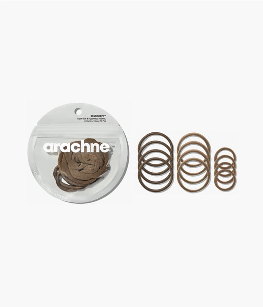 StretchDEFY™ Super-Soft & Hyper-Hold  Hairties in Hazelnut Honey, 12 Pcs