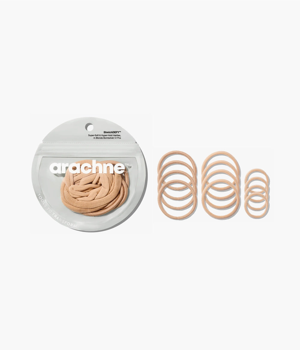 StretchDEFY™  Super-Soft & Hyper-Hold Hairties in Blonde Bombshell, 12 Pcs