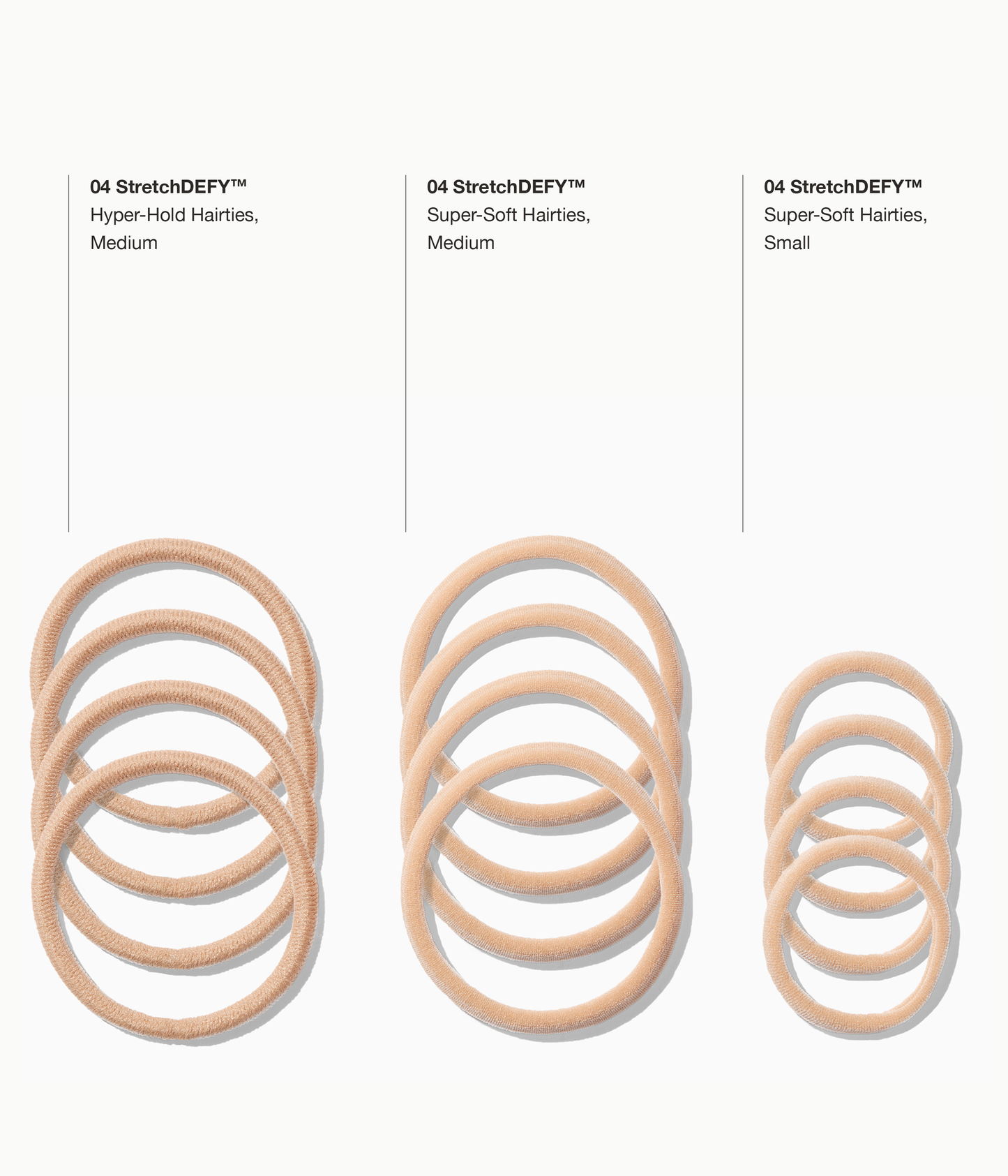 StretchDEFY™  Super-Soft & Hyper-Hold Hairties in Blonde Bombshell, 12 Pcs