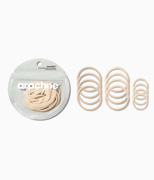 StretchDEFY™ Super-Soft & Hyper-Hold  Hairties in Vanilla Chai, 12 Pcs