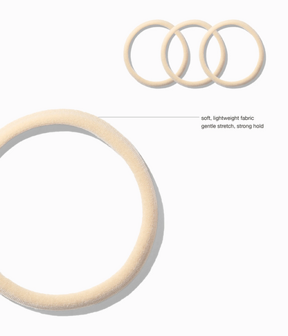 StretchDEFY™ Super-Soft & Hyper-Hold  Hairties in Vanilla Chai, 12 Pcs