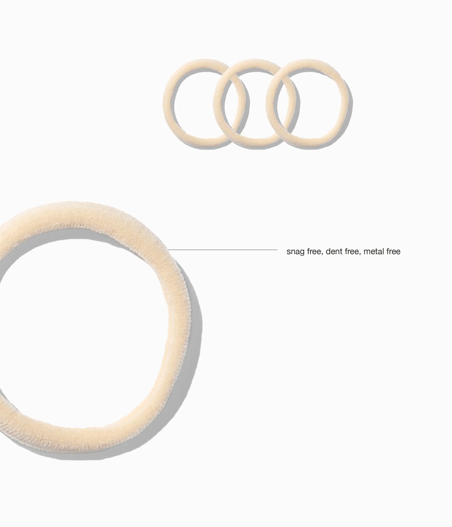 StretchDEFY™ Super-Soft & Hyper-Hold  Hairties in Vanilla Chai, 12 Pcs