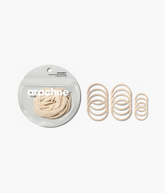 StretchDEFY™ Super-Soft & Hyper-Hold  Hairties in Vanilla Chai, 12 Pcs