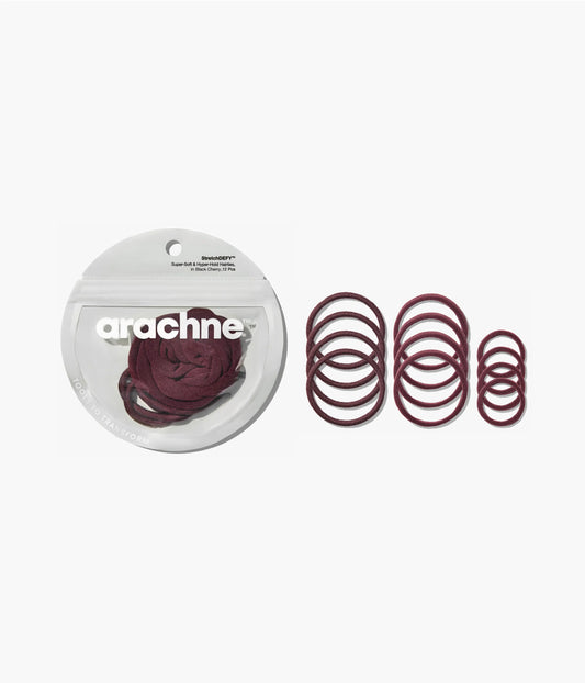 StretchDEFY™ Super-Soft & Hyper-Hold  Hairties in Black Cherry, 12 Pcs