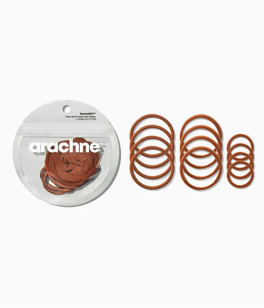StretchDEFY™ Super-Soft & Hyper-Hold  Hairties in Ginger Root, 12 Pcs
