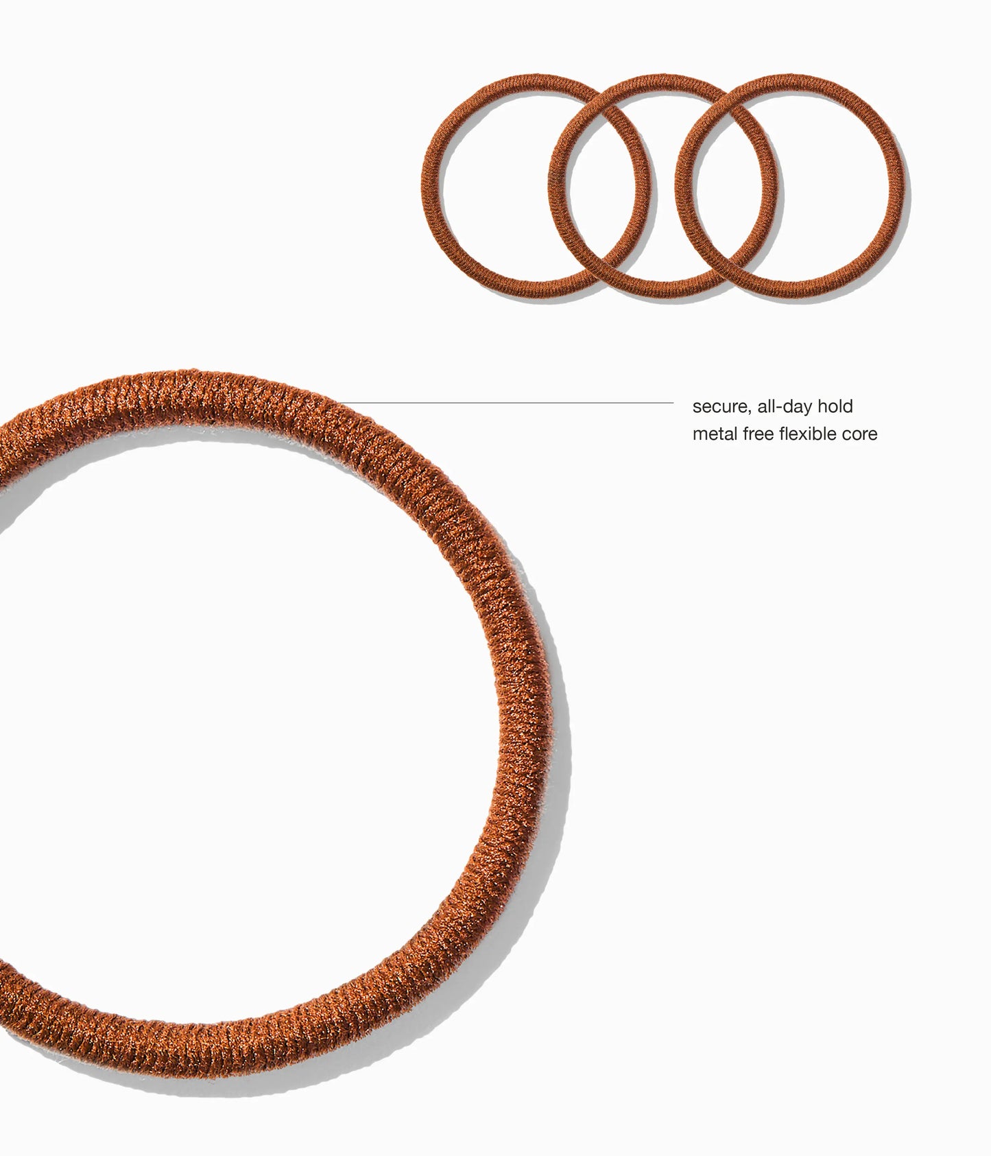StretchDEFY™ Super-Soft & Hyper-Hold  Hairties in Ginger Root, 12 Pcs