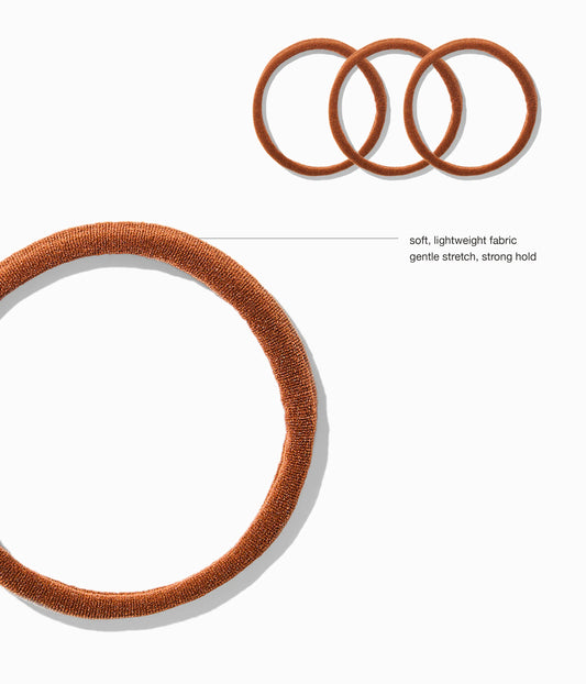 StretchDEFY™ Super-Soft & Hyper-Hold  Hairties in Ginger Root, 12 Pcs