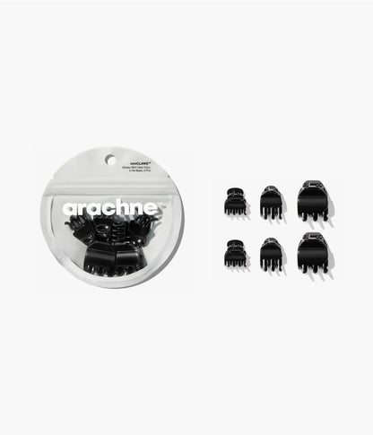 miniCLAWS™ Glossy Mini Claw Clips in All Black, 6 Pcs