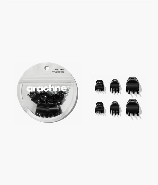 miniCLAWS™ Glossy Mini Claw Clips in All Black, 6 Pcs