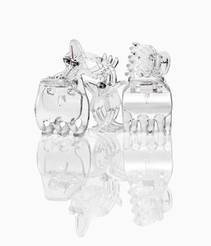 miniCLAWS™ Glossy Mini Claw Clips in Clear,  6 Pcs
