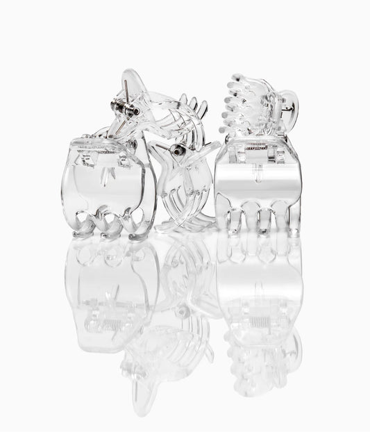 miniCLAWS™ Glossy Mini Claw Clips in Clear,  6 Pcs