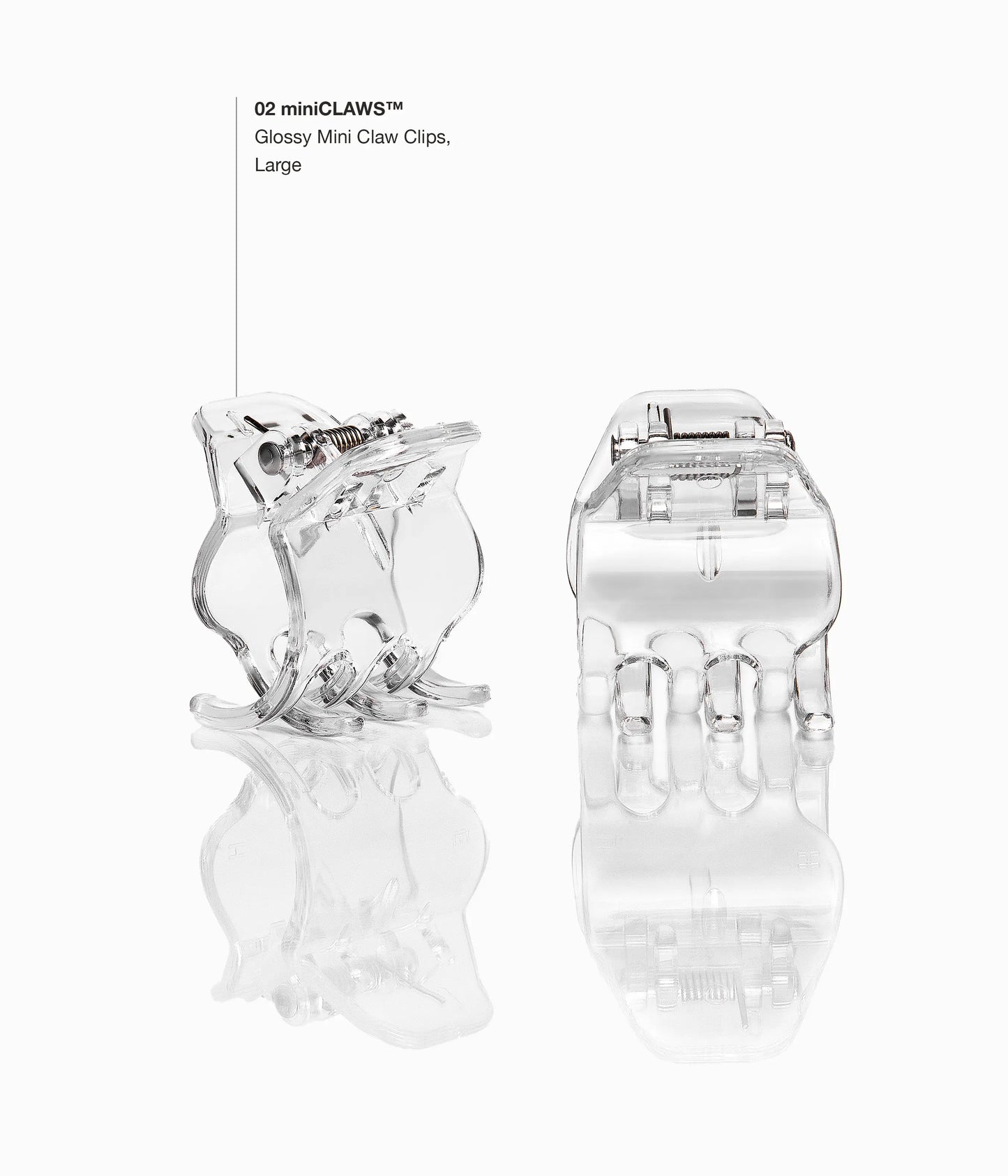 miniCLAWS™ Glossy Mini Claw Clips in Clear,  6 Pcs