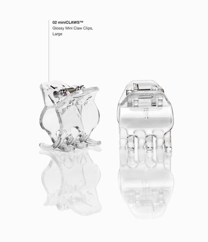 miniCLAWS™ Glossy Mini Claw Clips in Clear,  6 Pcs