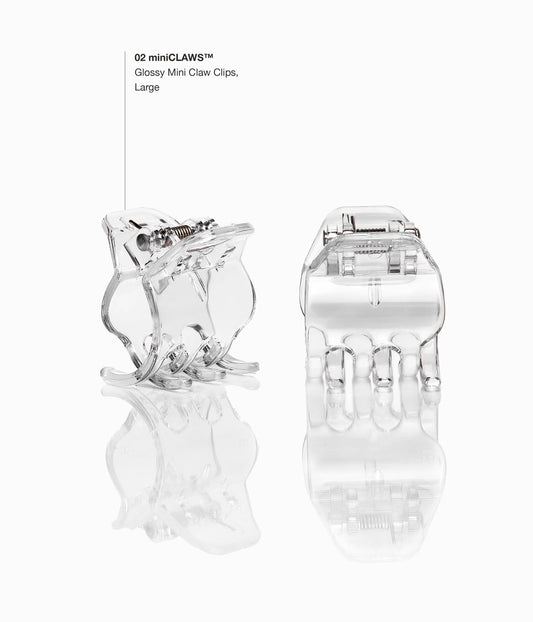 miniCLAWS™ Glossy Mini Claw Clips in Clear,  6 Pcs