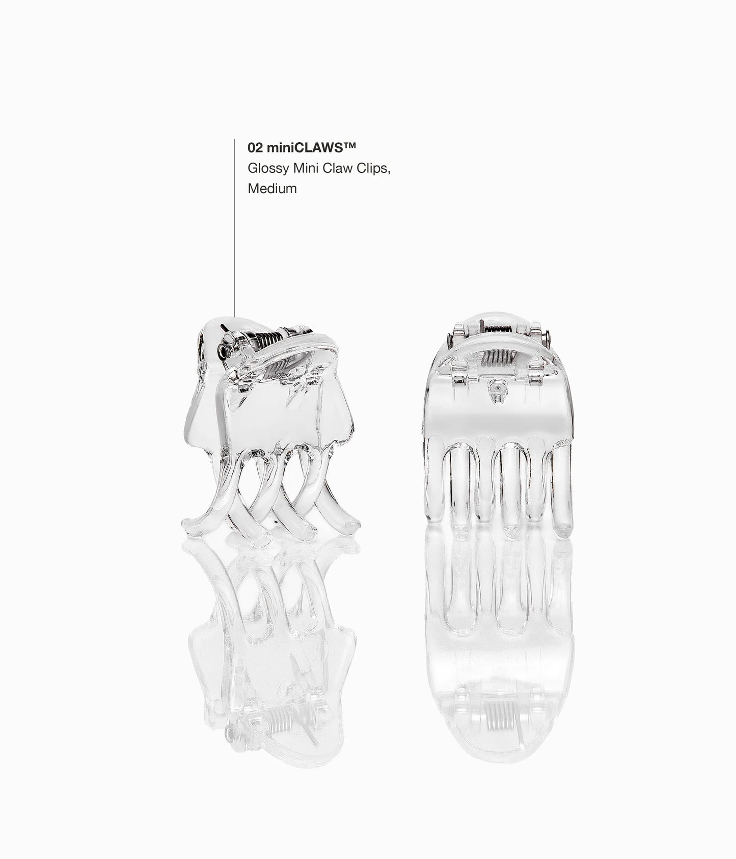 miniCLAWS™ Glossy Mini Claw Clips in Clear,  6 Pcs