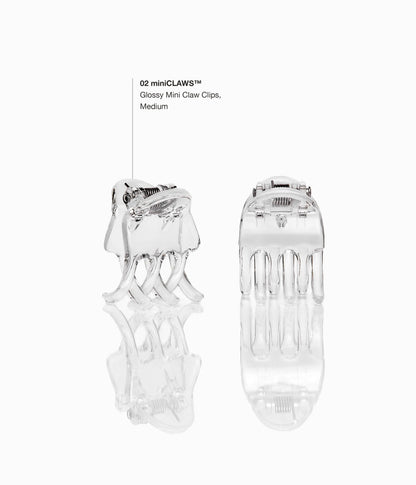miniCLAWS™ Glossy Mini Claw Clips in Clear,  6 Pcs