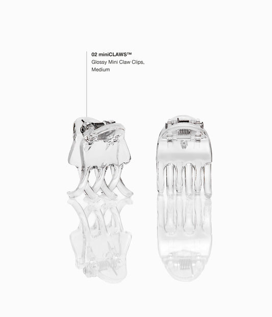 miniCLAWS™ Glossy Mini Claw Clips in Clear,  6 Pcs