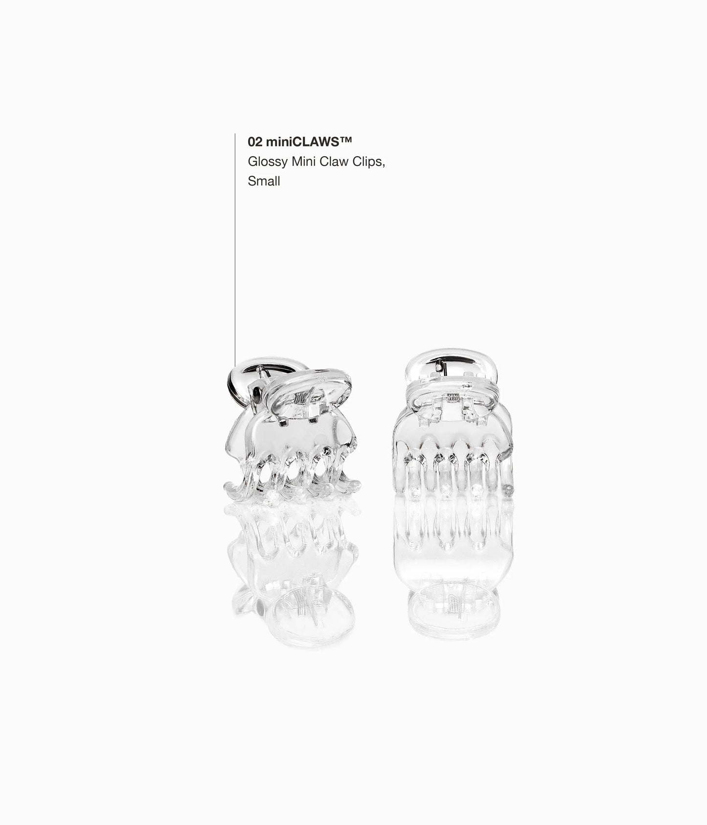 miniCLAWS™ Glossy Mini Claw Clips in Clear,  6 Pcs