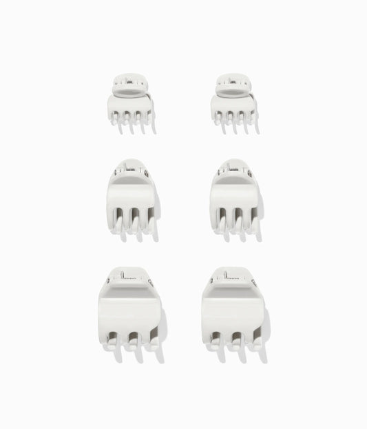 miniCLAWS™ Glossy Mini Claw Clips in Silver Fox, 6 Pcs