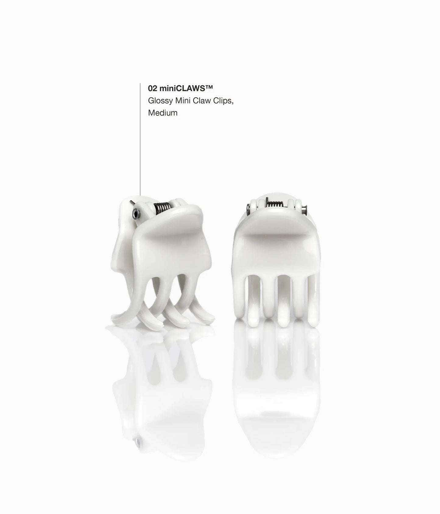miniCLAWS™ Glossy Mini Claw Clips in Silver Fox, 6 Pcs
