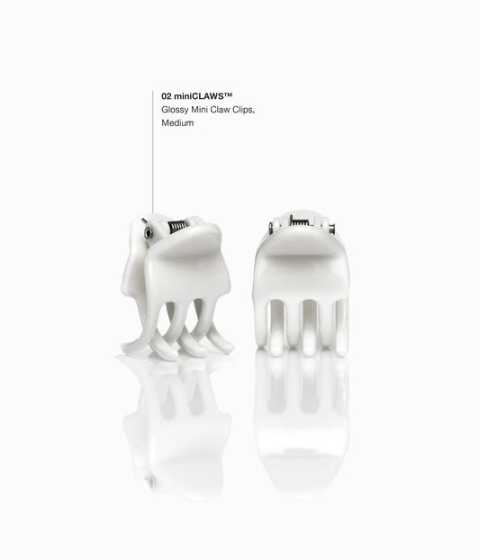 miniCLAWS™ Glossy Mini Claw Clips in Silver Fox, 6 Pcs