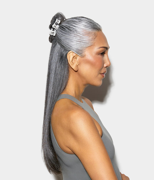 miniCLAWS™ Glossy Mini Claw Clips in Silver Fox, 6 Pcs