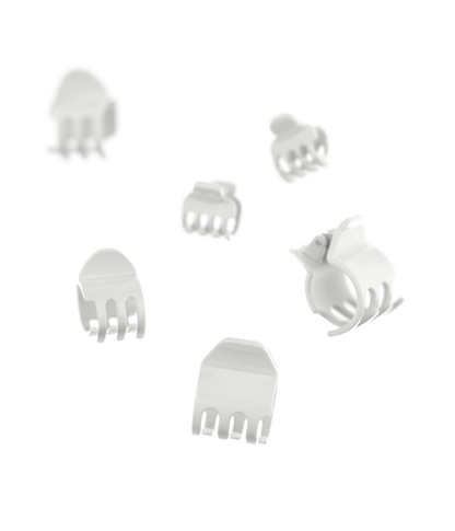 miniCLAWS™ Glossy Mini Claw Clips in Silver Fox, 6 Pcs