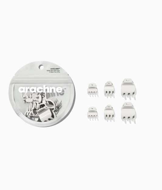 miniCLAWS™ Glossy Mini Claw Clips in Silver Fox, 6 Pcs