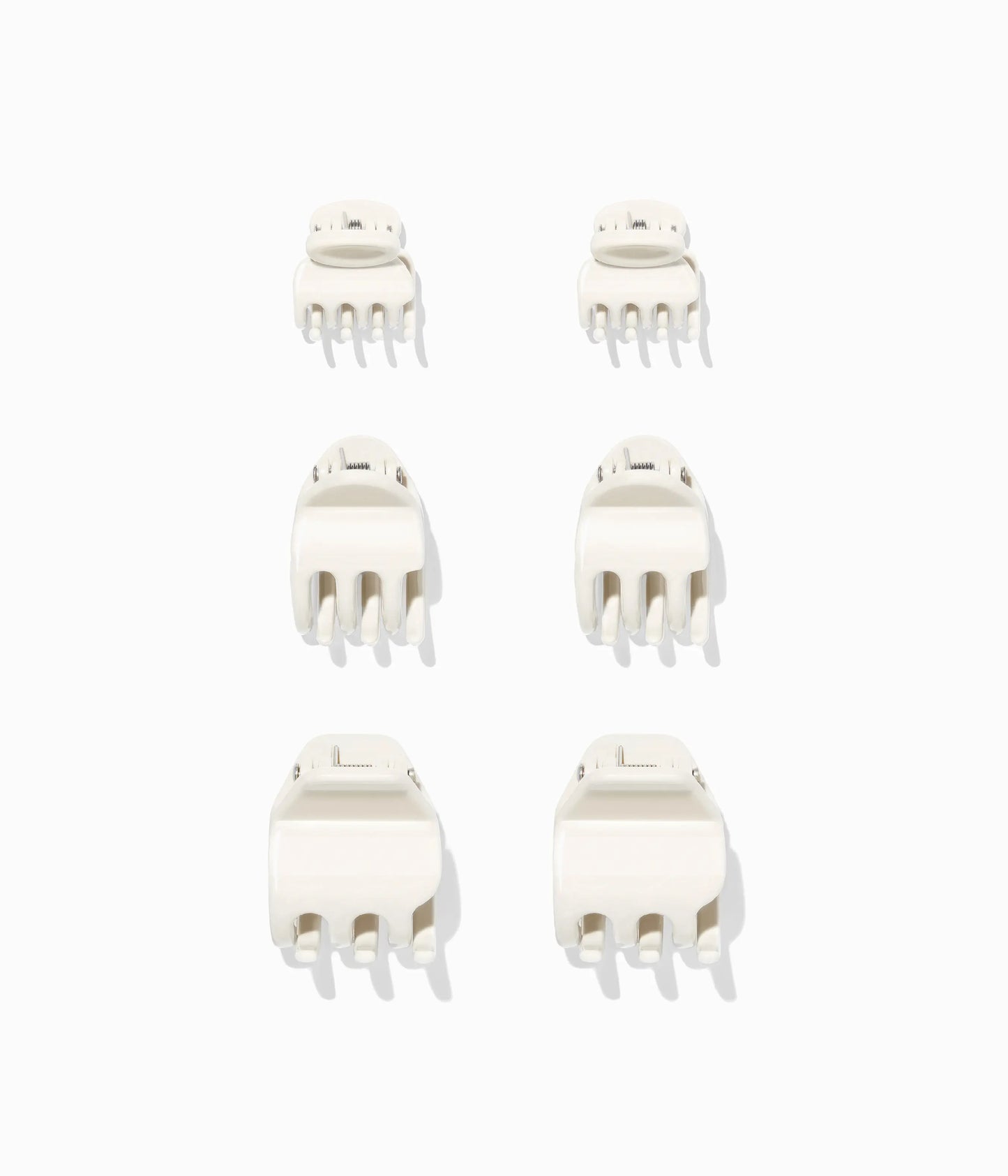 miniCLAWS™ Glossy Mini Claw Clips in Icy Platinum, 6 Pcs