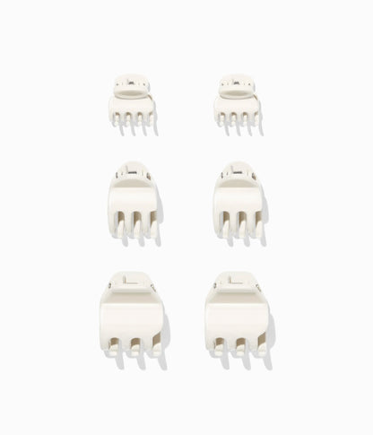 miniCLAWS™ Glossy Mini Claw Clips in Icy Platinum, 6 Pcs