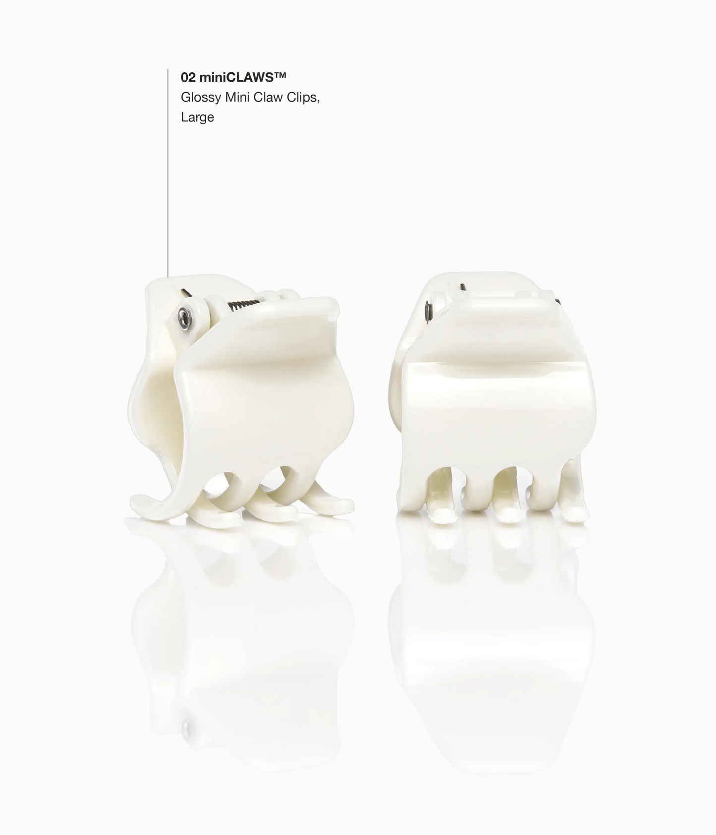 miniCLAWS™ Glossy Mini Claw Clips in Icy Platinum, 6 Pcs