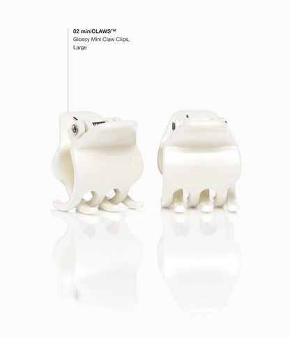 miniCLAWS™ Glossy Mini Claw Clips in Icy Platinum, 6 Pcs