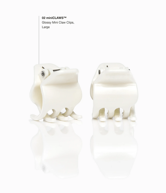 miniCLAWS™ Glossy Mini Claw Clips in Icy Platinum, 6 Pcs