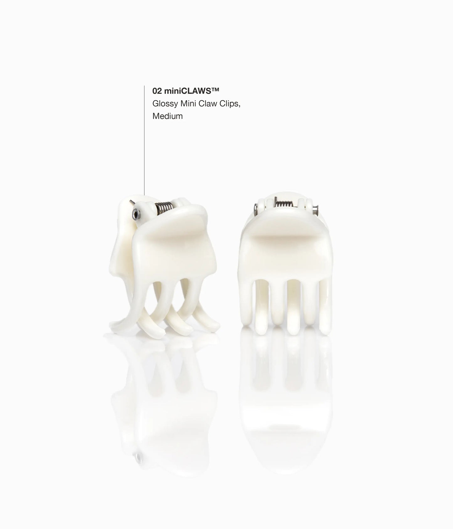 miniCLAWS™ Glossy Mini Claw Clips in Icy Platinum, 6 Pcs