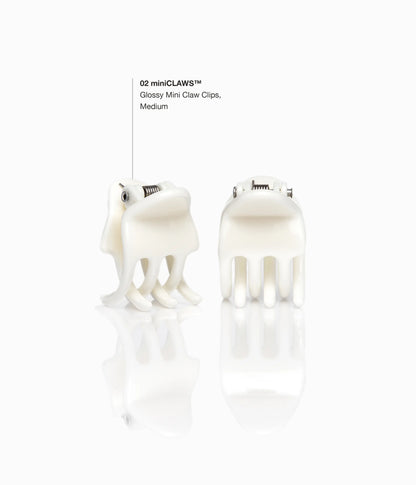 miniCLAWS™ Glossy Mini Claw Clips in Icy Platinum, 6 Pcs