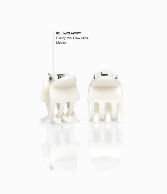 miniCLAWS™ Glossy Mini Claw Clips in Icy Platinum, 6 Pcs