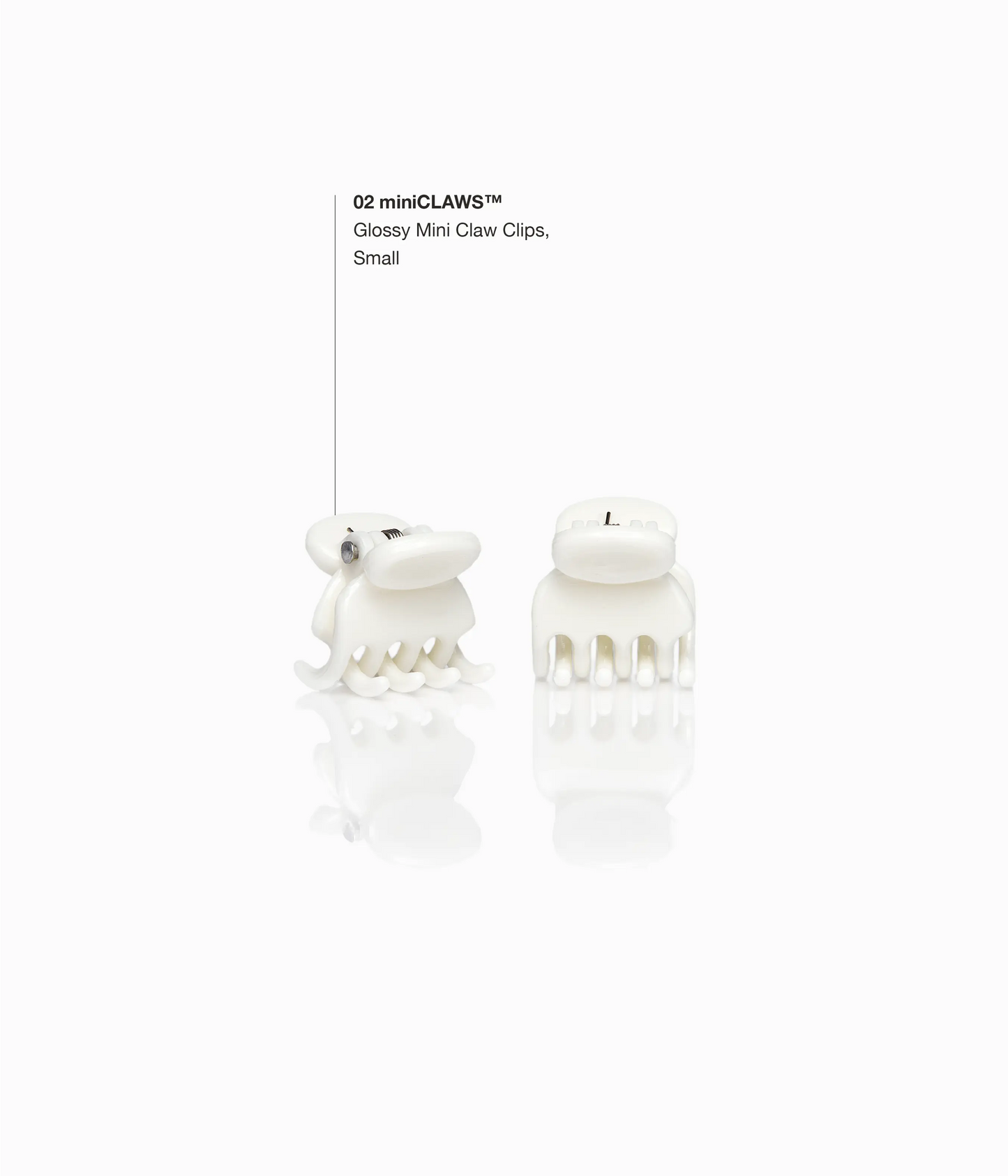 miniCLAWS™ Glossy Mini Claw Clips in Icy Platinum, 6 Pcs