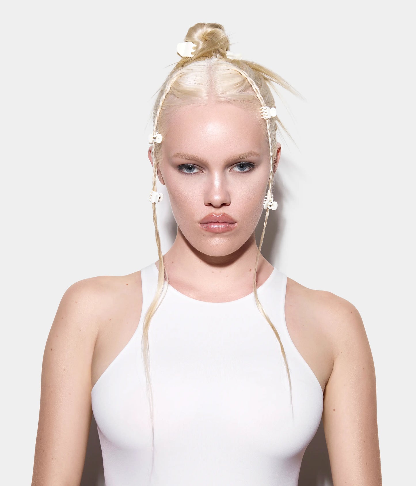 miniCLAWS™ Glossy Mini Claw Clips in Icy Platinum, 6 Pcs