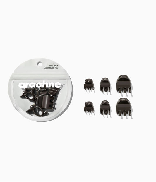 miniCLAWS™ Glossy Mini Claw Clips  in Glossy Espresso, 6 Pcs