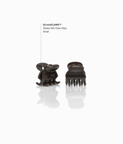 miniCLAWS™ Glossy Mini Claw Clips  in Glossy Espresso, 6 Pcs