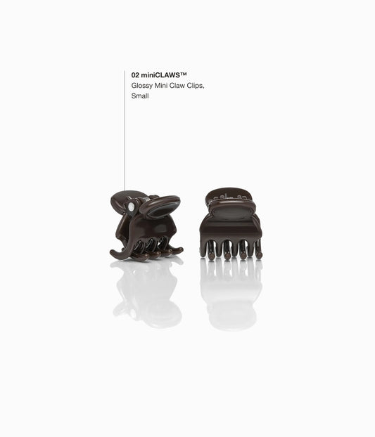 miniCLAWS™ Glossy Mini Claw Clips  in Glossy Espresso, 6 Pcs