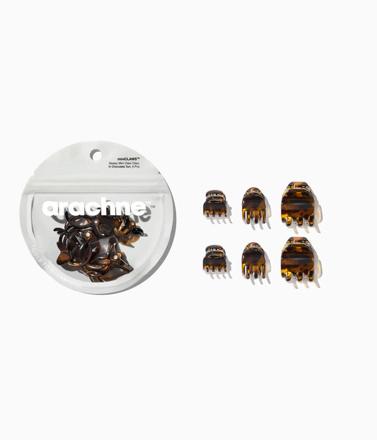 miniCLAWS™ Glossy Mini Claw Clips in Chocolate Tort,  6 Pcs