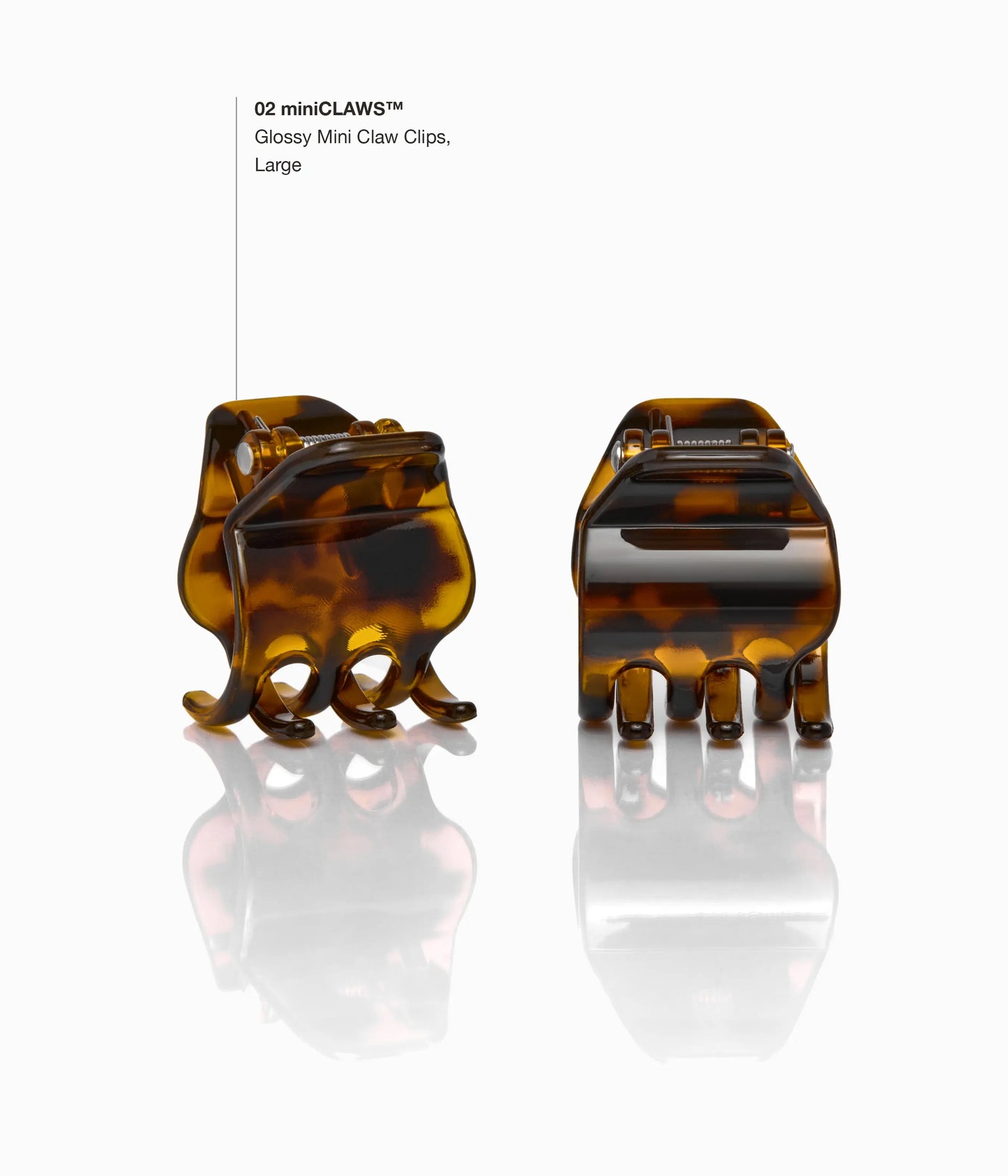 miniCLAWS™ Glossy Mini Claw Clips in Chocolate Tort,  6 Pcs